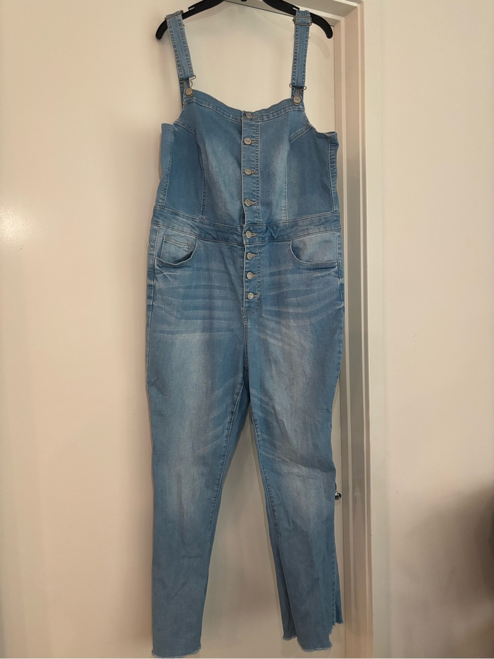 Light Blue Denim Overalls 1xl Jeans for Women
